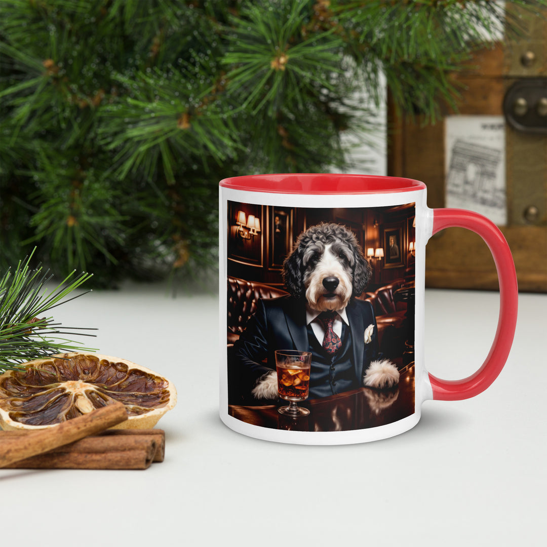 Bernedoodle General- Mug with Color Inside v13