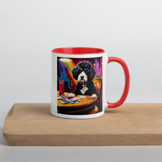 Bernedoodle General- Mug with Color Inside v14