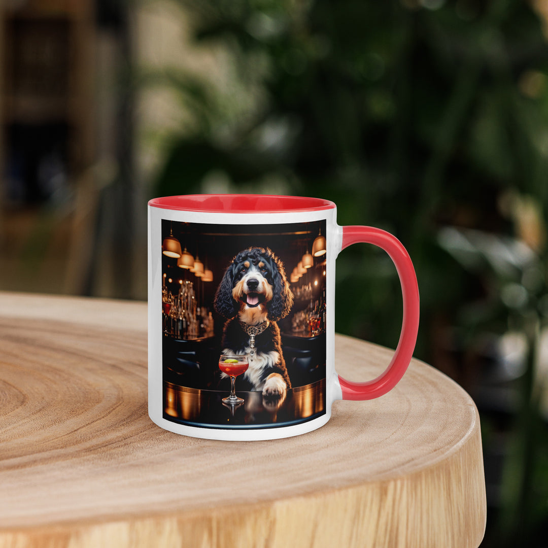 Bernedoodle General- Mug with Color Inside v15