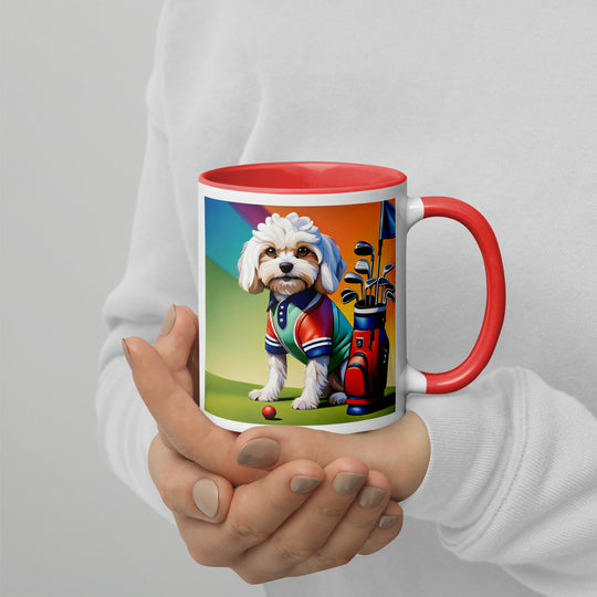 Cavachon Golfer-Mug with Color Inside v2