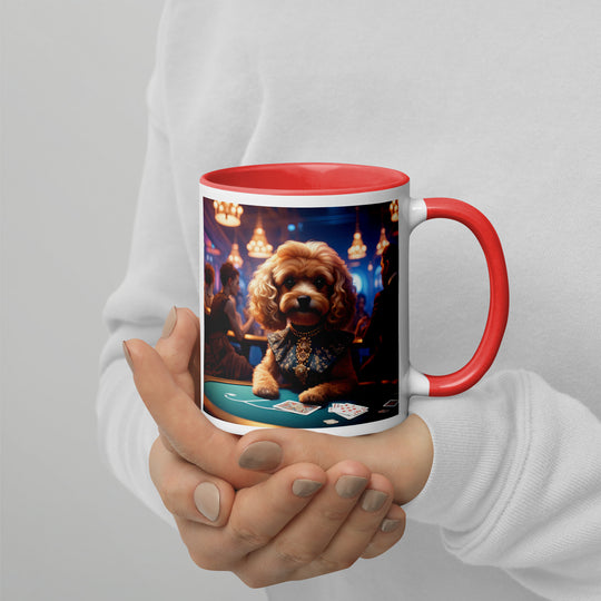 Cavapoo General- Mug with Color Inside v8