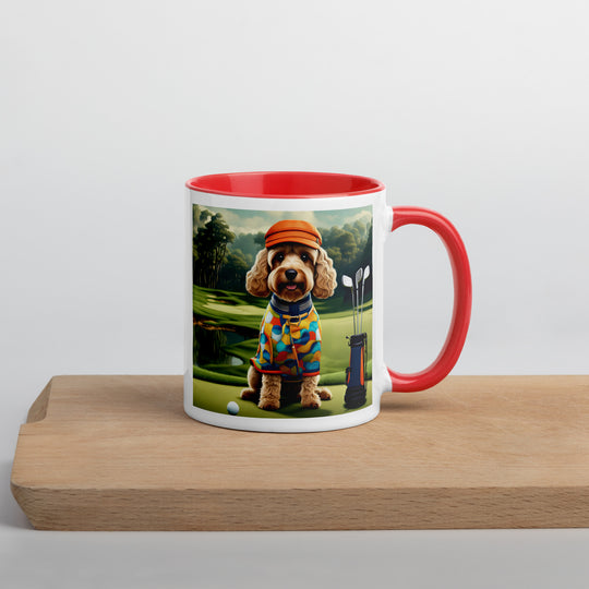 Cockapoo Golfer- Mug with Color Inside v2