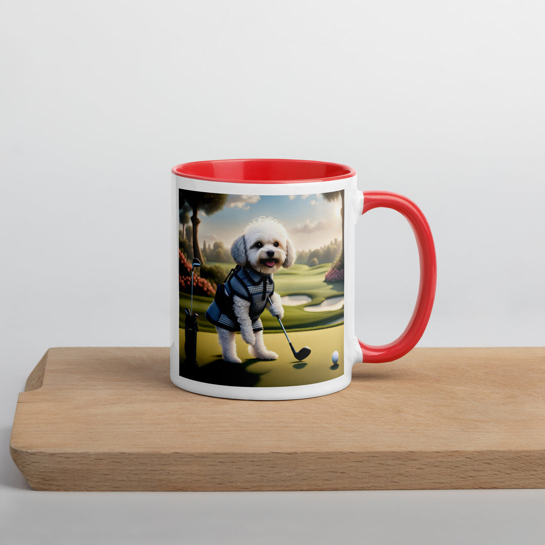 Maltipoo Golfer- Mug with Color Inside