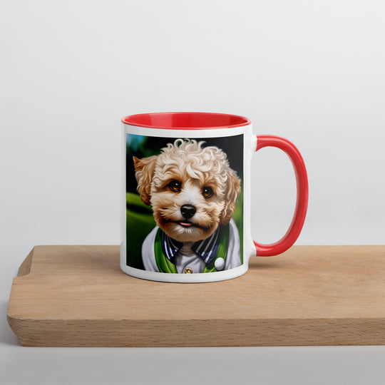 Maltipoo Golfer- Mug with Color Inside v2