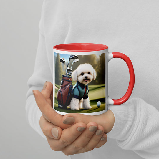 Maltipoo Golfer- Mug with Color Inside v4