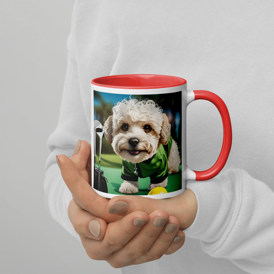 Maltipoo Golfer- Mug with Color Inside v5