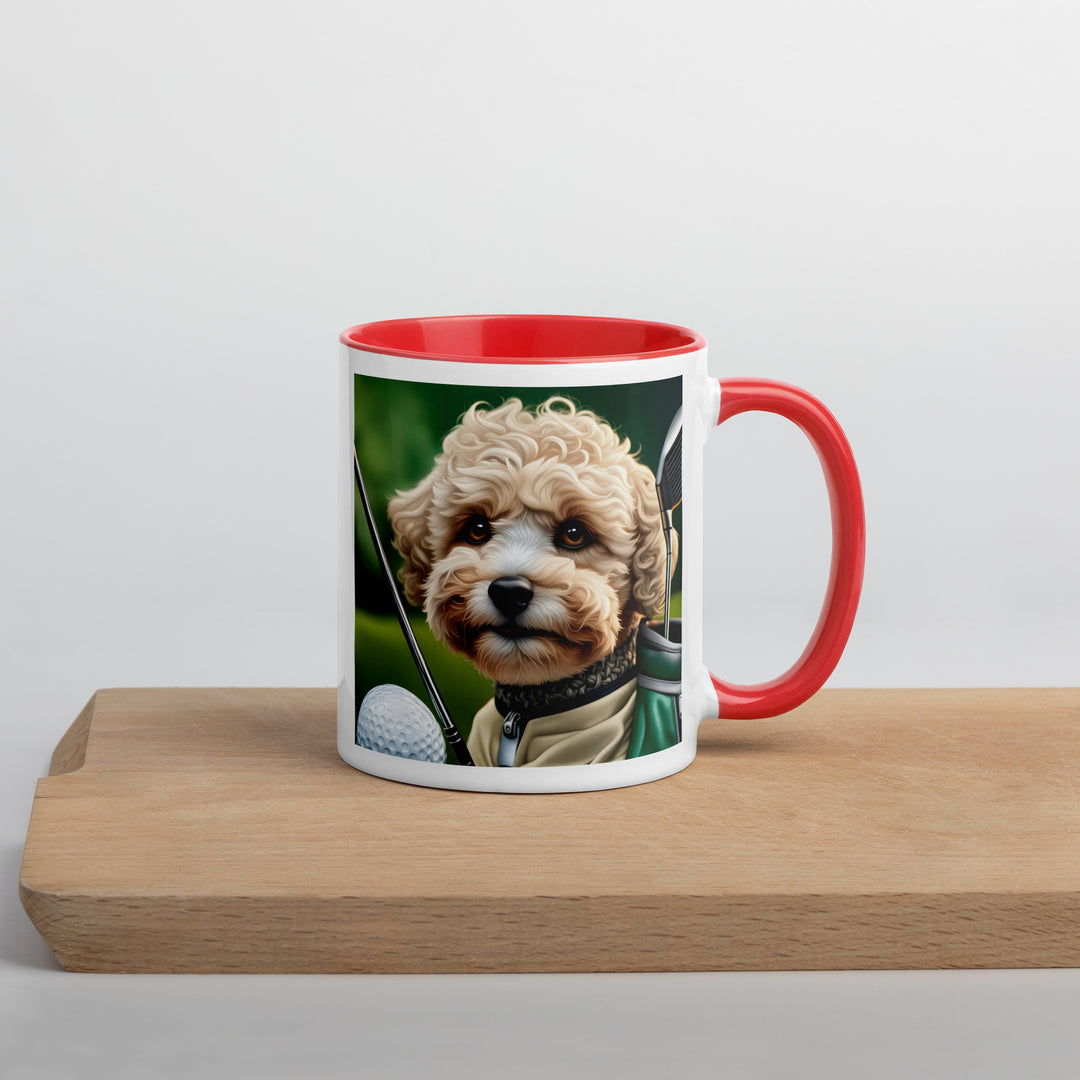 Maltipoo Golfer- Mug with Color Inside v8