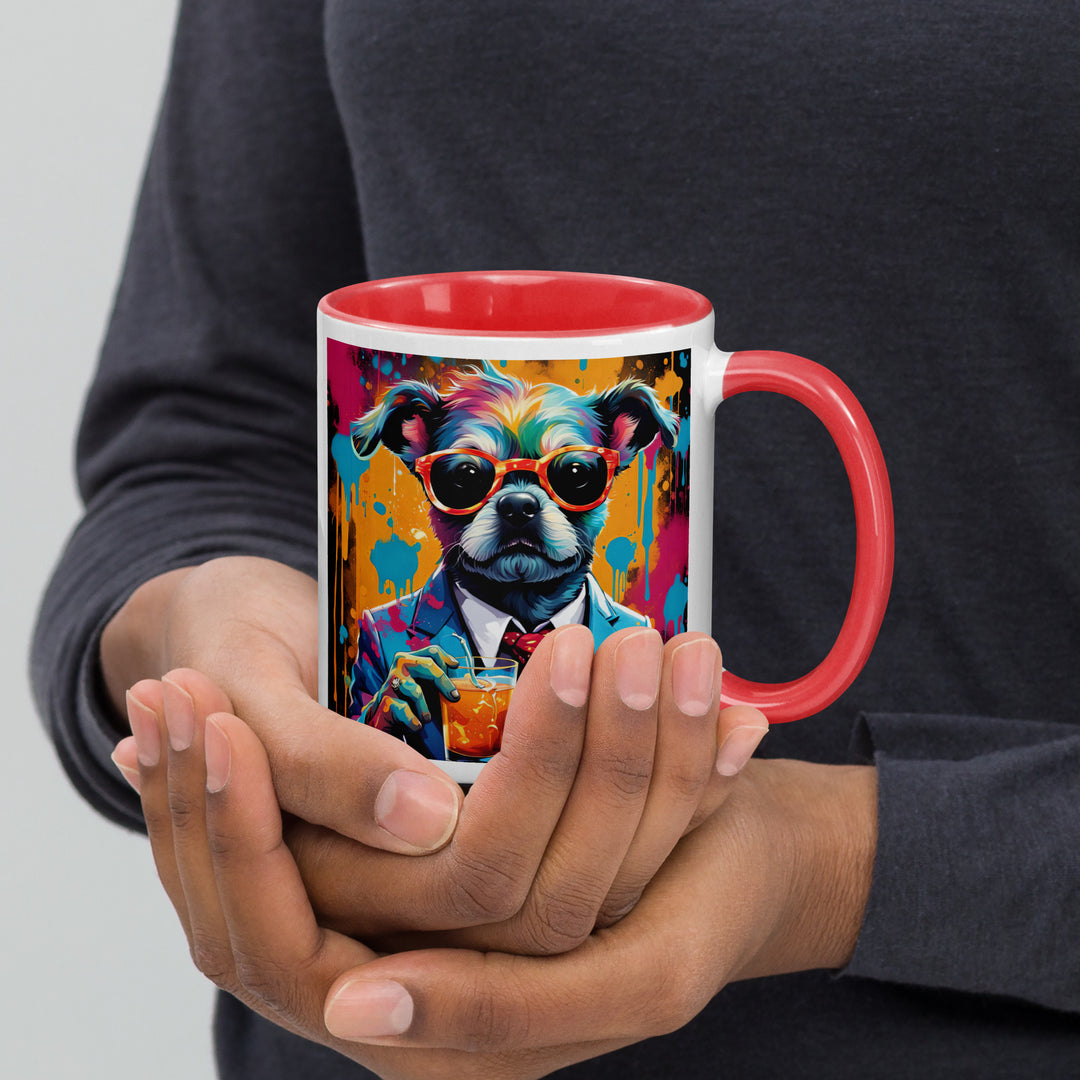 Pekapoo General- Mug with Color Inside v9