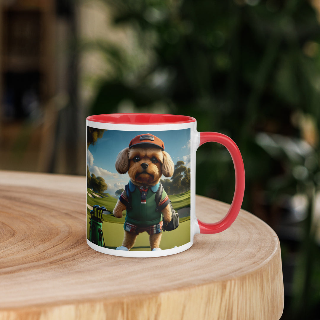 Pekapoo Golfer- Mug with Color Inside v2