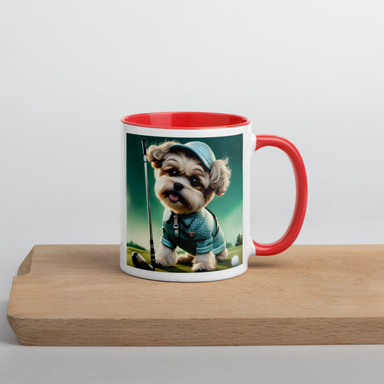 Shih-Poo Golfer- Mug with Color Inside