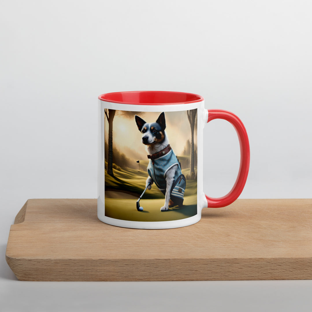 Texas Heeler Golfer- Mug with Color Inside v2