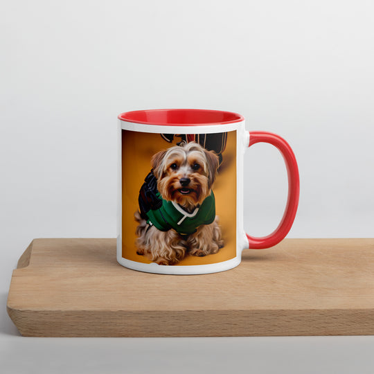 Yorkipoo Golfer- Mug with Color Inside