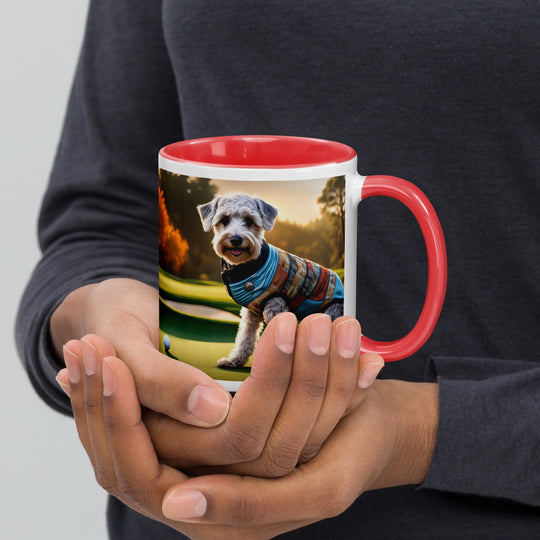 Schnoodle Golfer- Mug with Color Inside v9