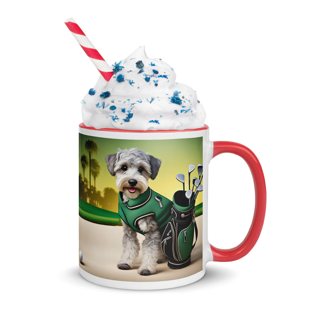 Schnoodle Golfer- Mug with Color Inside v13