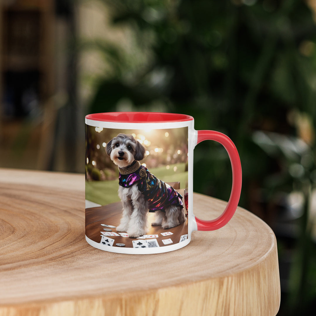 Schnoodle Golfer- Mug with Color Inside v12