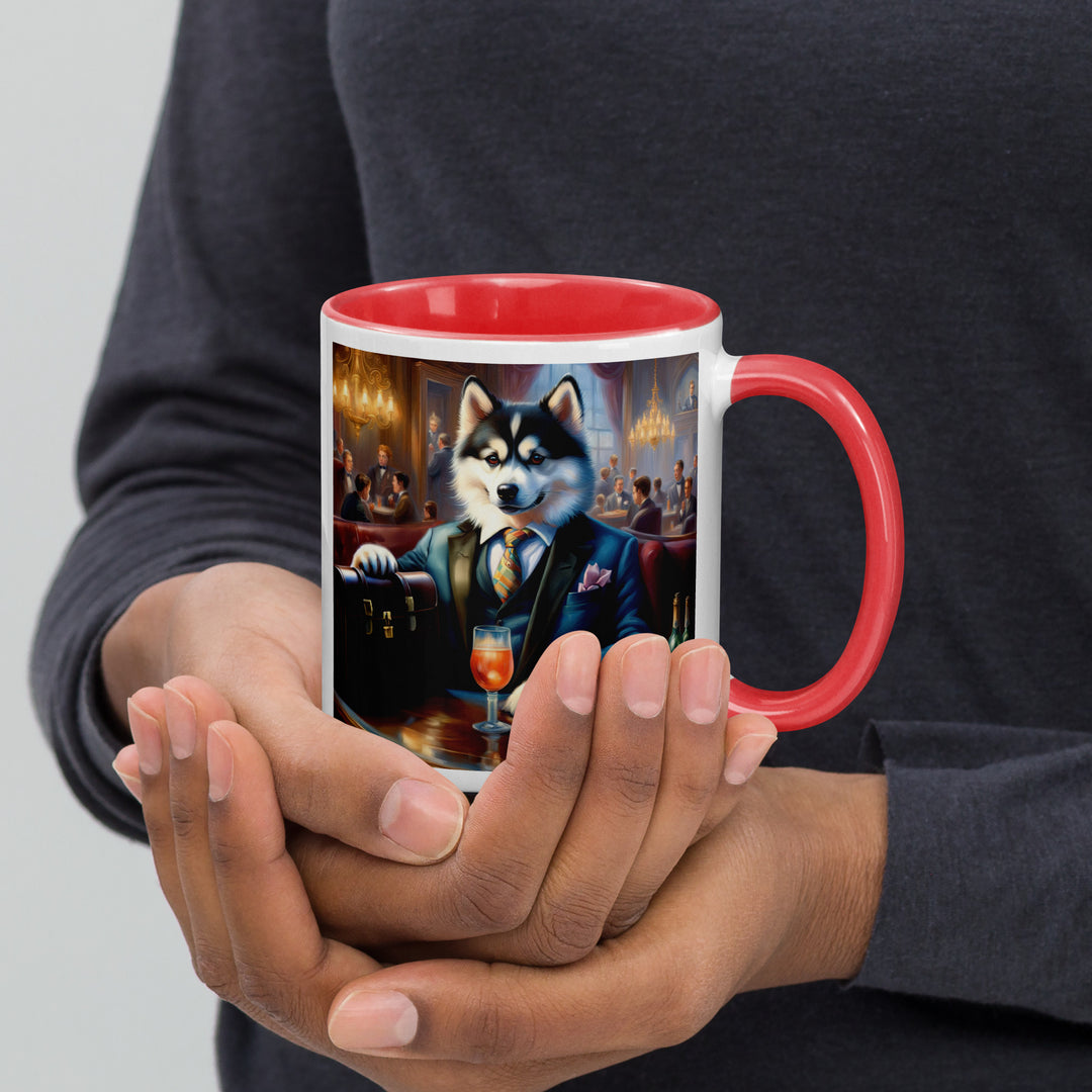 Pomsky General- Mug with Color Inside v15