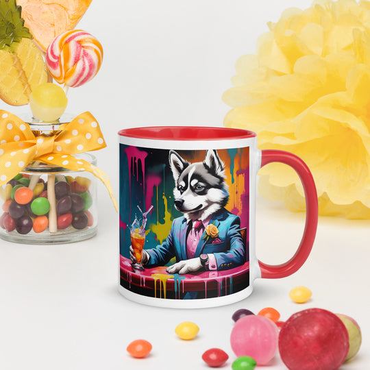 Pomsky General- Mug with Color Inside v7