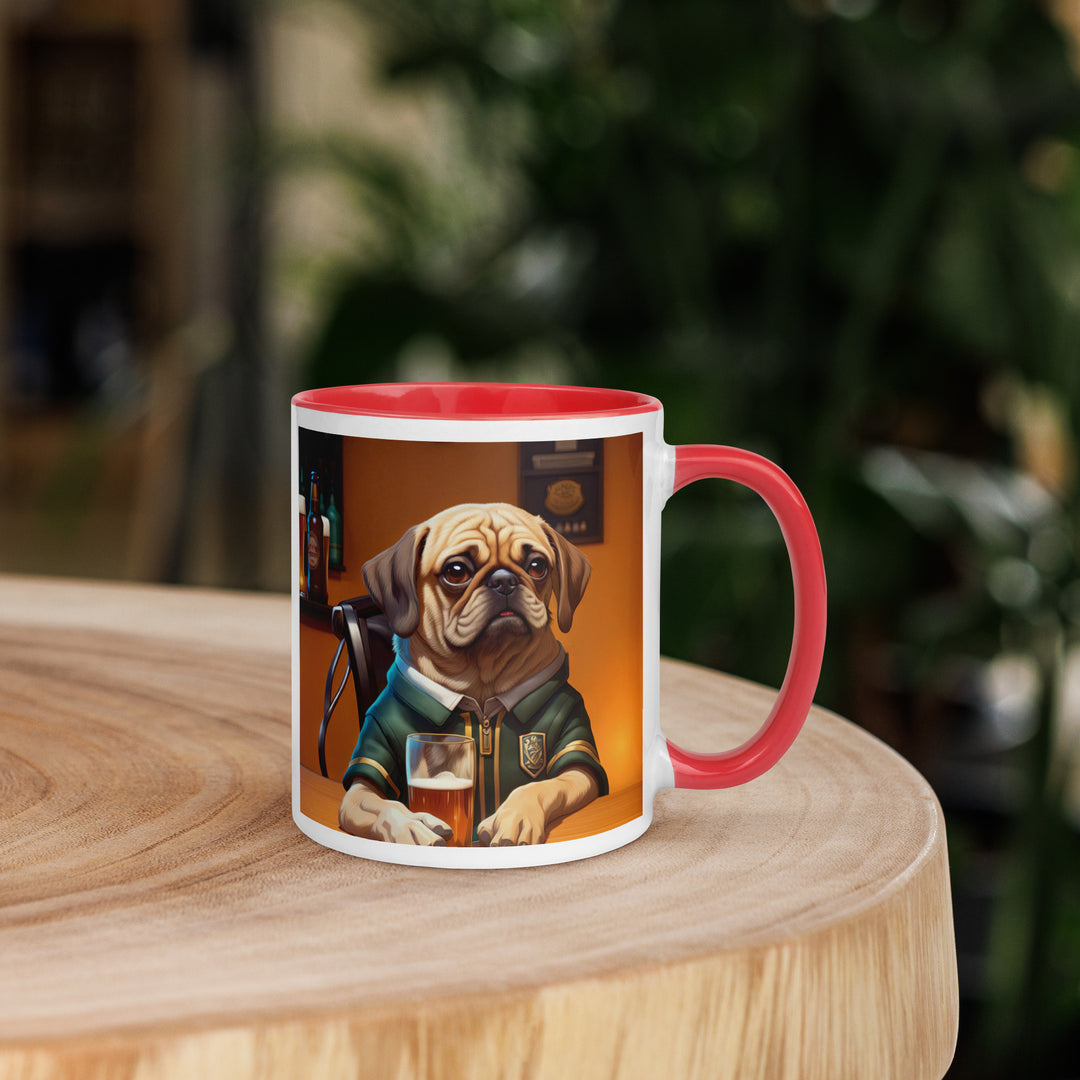 Puggle Golfer- Mug with Color Inside v14