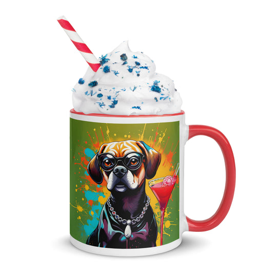 Puggle General- Mug with Color Inside v9