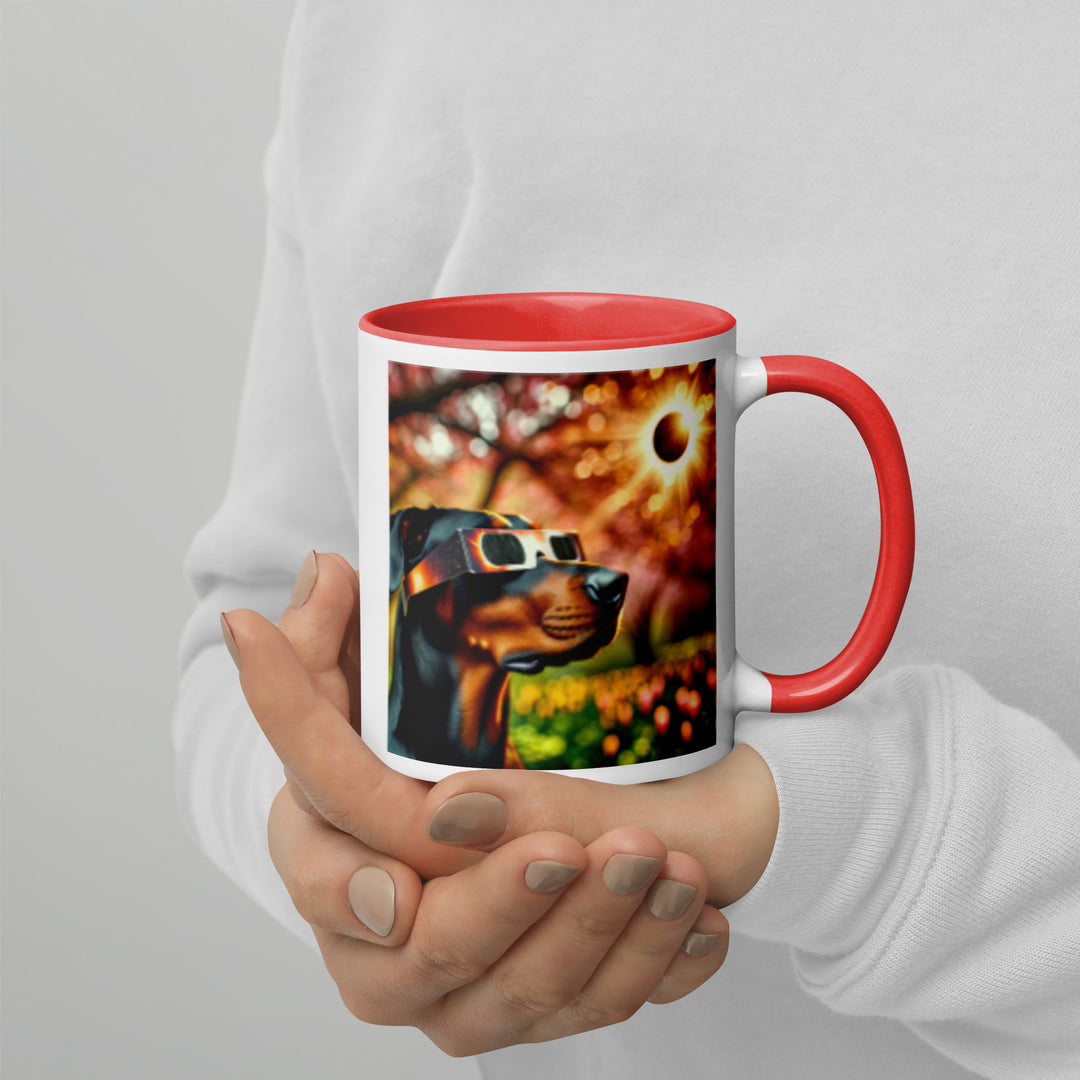 Doberman Pincher Eclipse- Mug with Color Inside v2