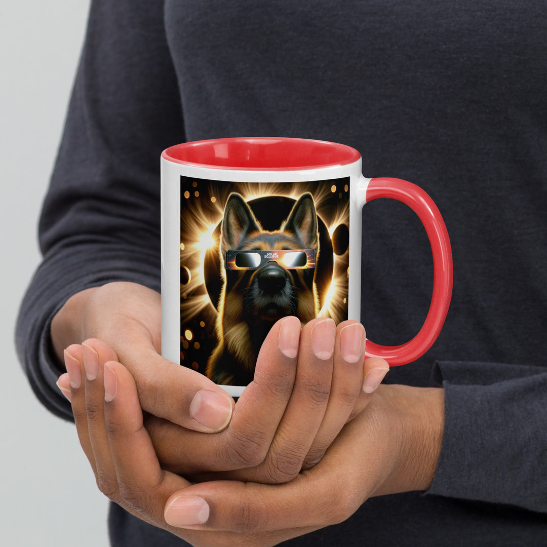 German Shepherd Eclipse- Mug with Color Inside v2