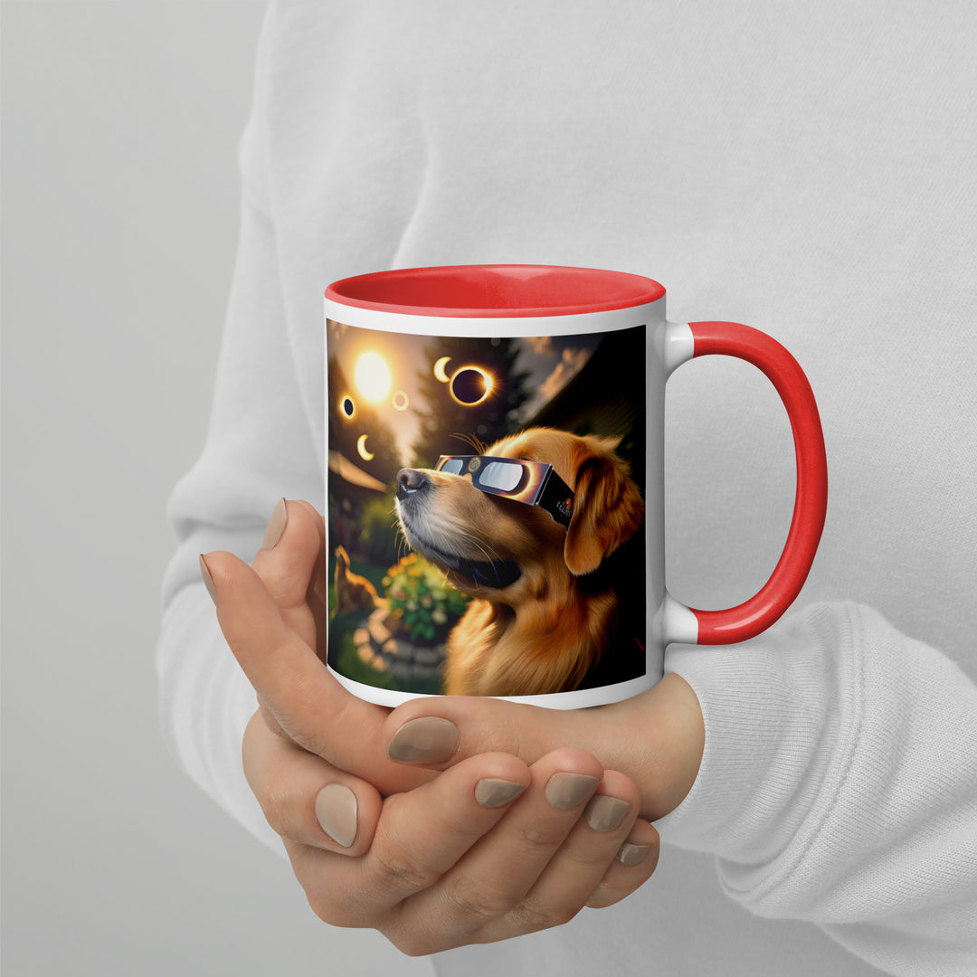 Golden Retriever Eclipse- Mug with Color Inside v2