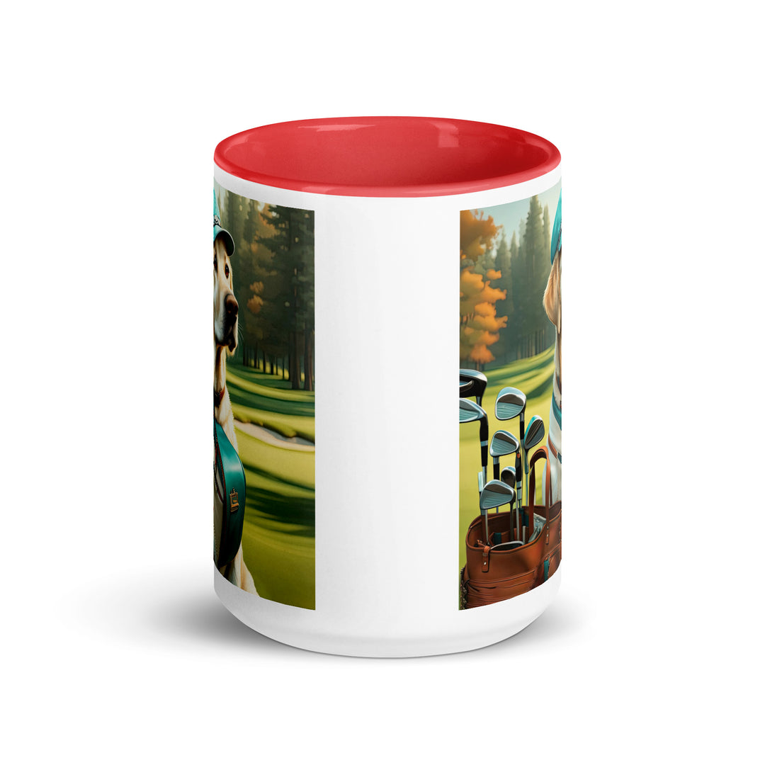 Mug with Color Inside-Labrador Retriever Golfer  V7