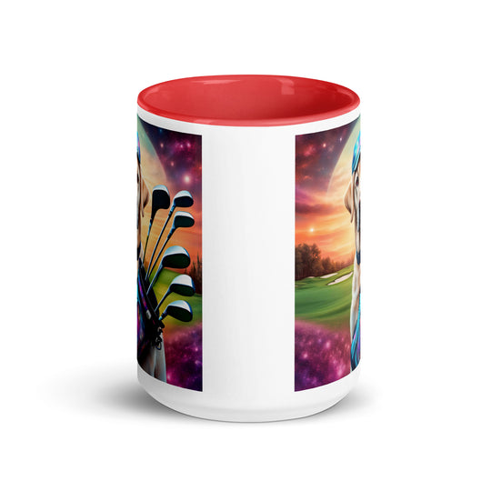 Mug with Color Inside-Labrador Retriever Golfer V8