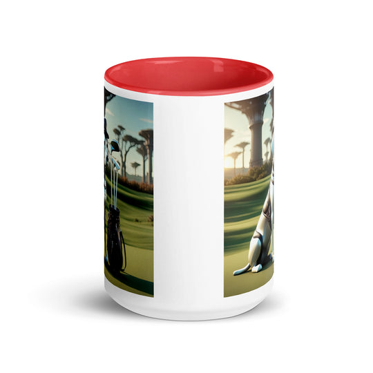 Mug with Color Inside-Labrador Retriever Golfer V11