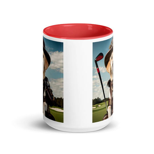 Mug with Color Inside-Labrador Retriever Golfer V12