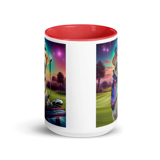 Mug with Color Inside-Labrador Retriever Golfer V13