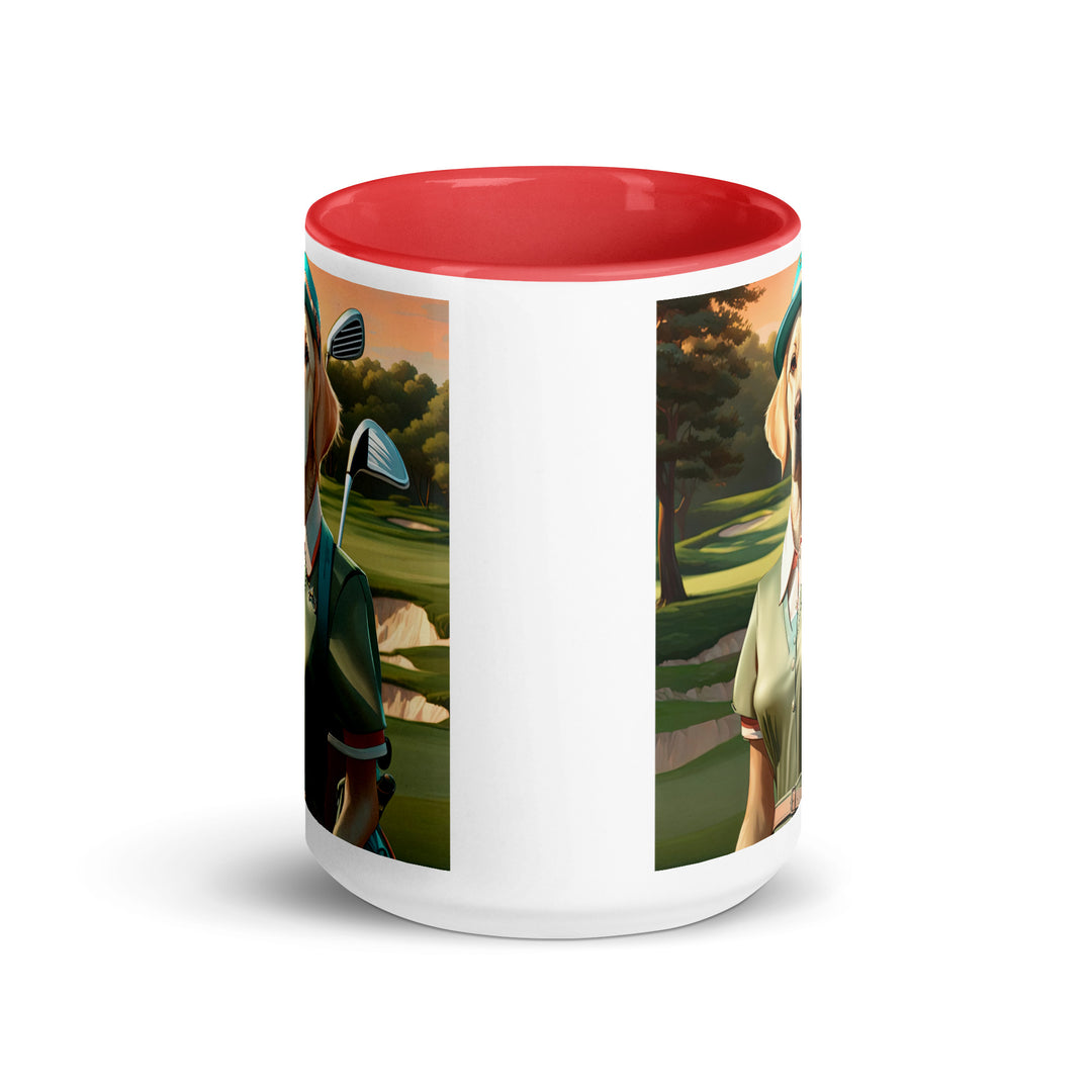 Mug with Color Inside-Labrador Retriever Golfer V15