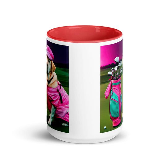 Mug with Color Inside-Labrador Retriever Golfer V16