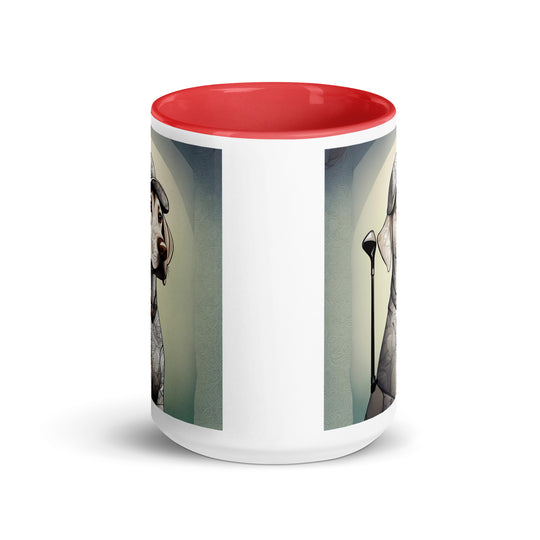 Mug with Color Inside-Labrador Retriever Golfer V17