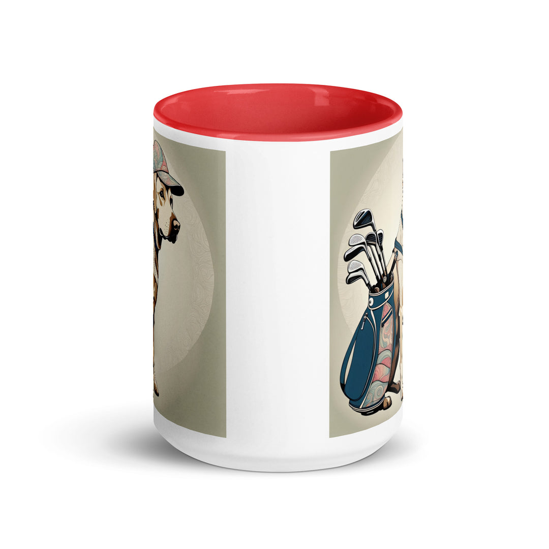 Mug with Color Inside-Labrador Retriever Golfer V19