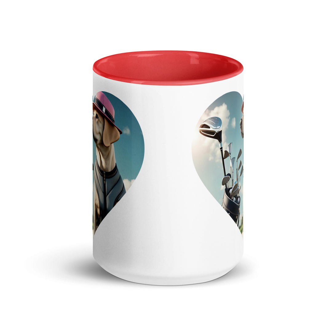 Mug with Color Inside-Labrador Retriever Golfer V23