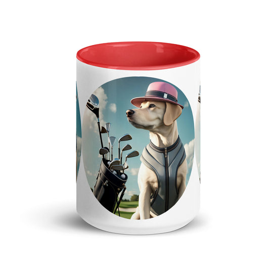 Mug with Color Inside-Labrador Retriever Golfer V24