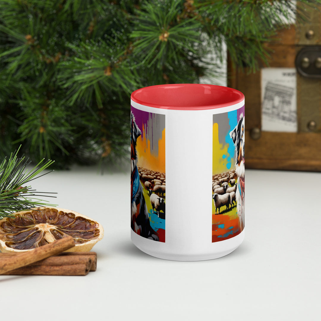 Australian Shepherd- Mug with Color Inside v3