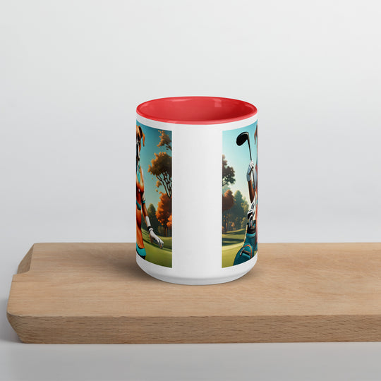 Boxer Golfer- Mug with Color Inside v4