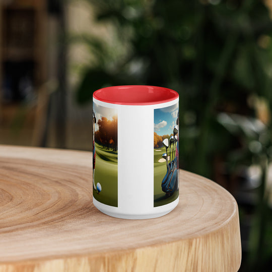 Catahoula Bulldog Golfer- Mug with Color Inside v6