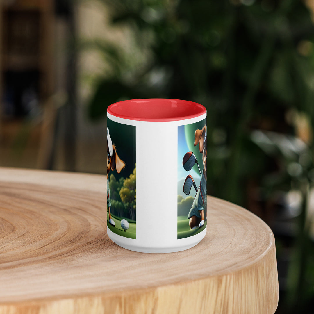 Chiweenie Golfer- Mug with Color Inside v4