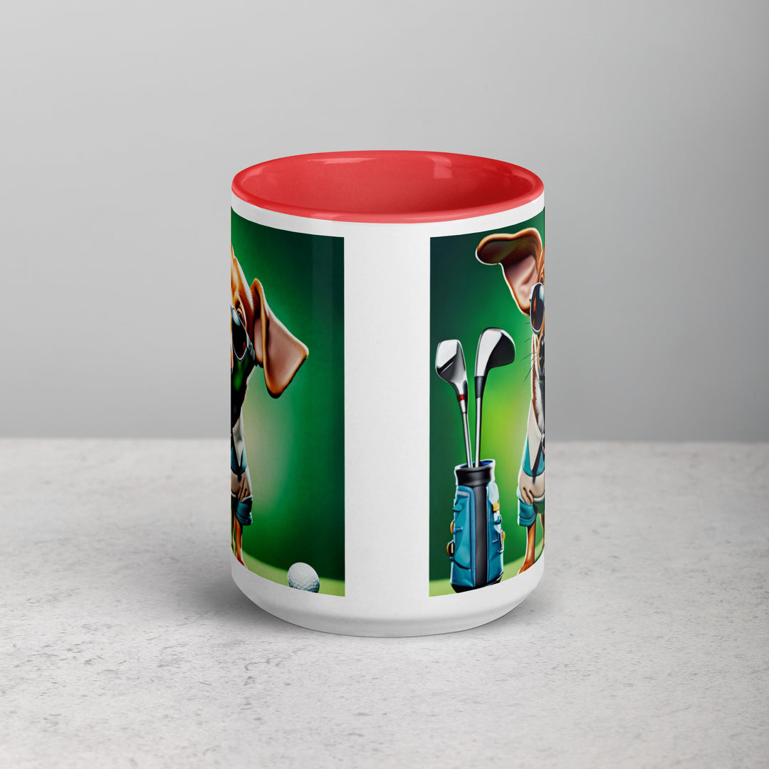 Chiweenie Golfer- Mug with Color Inside v6