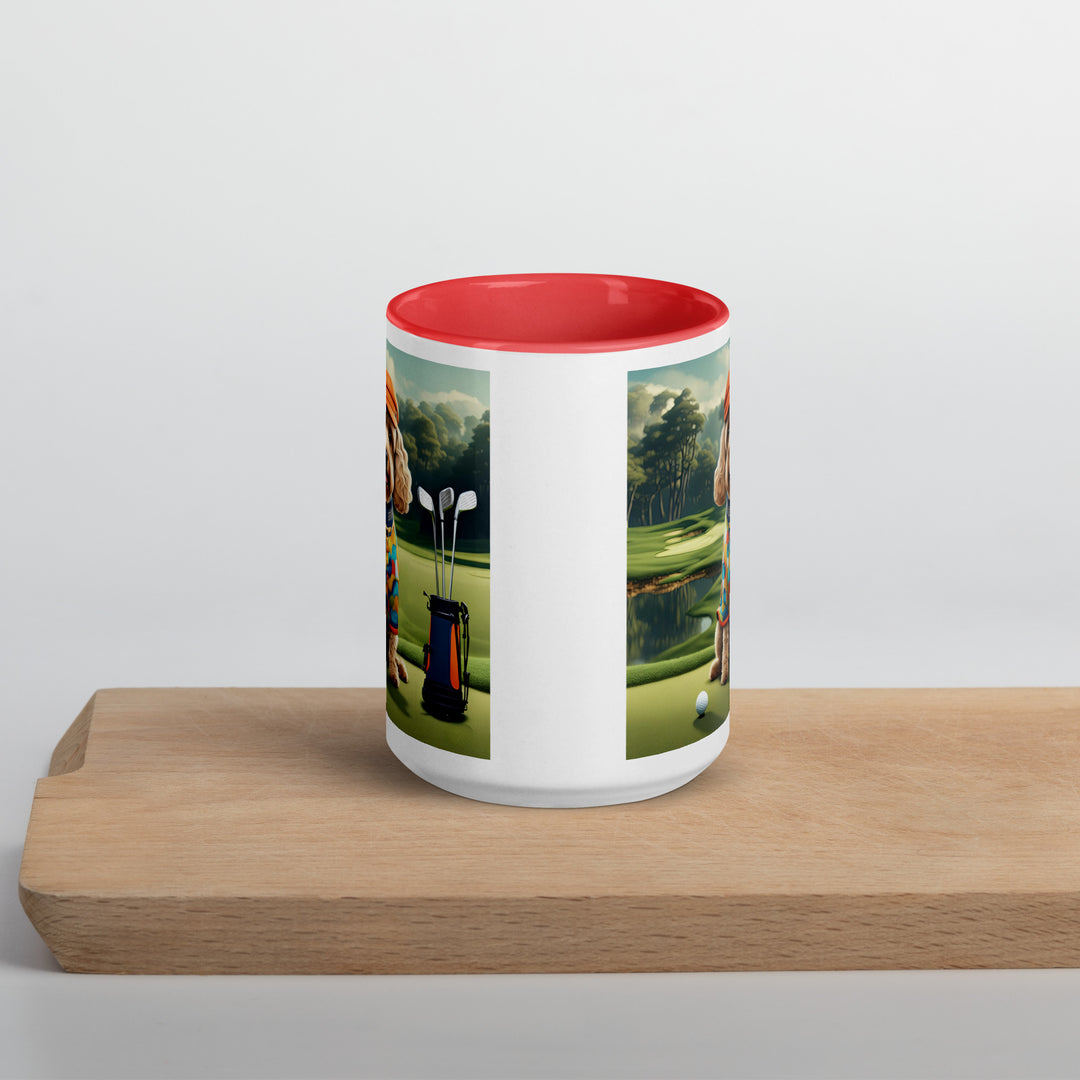 Cockapoo Golfer- Mug with Color Inside v2