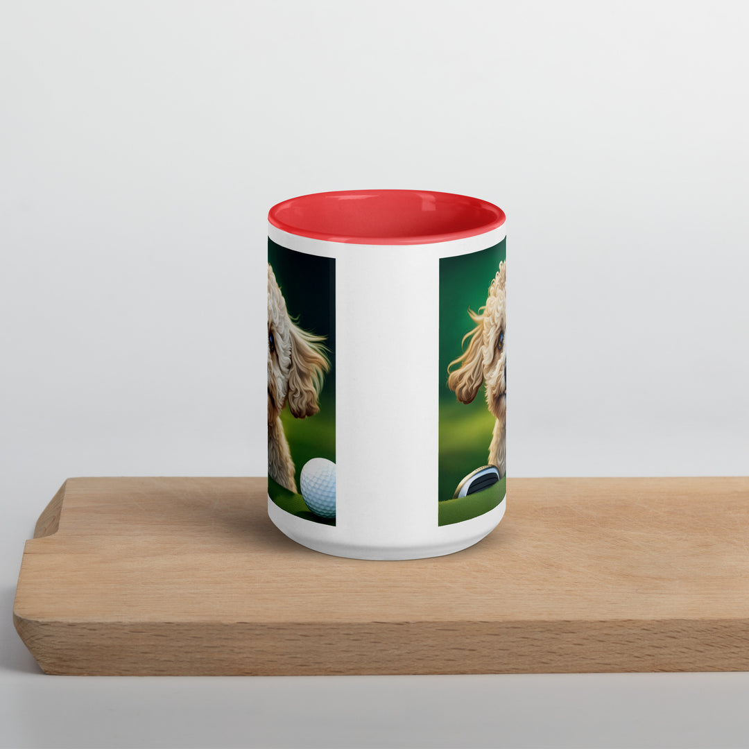 Maltipoo Golfer- Mug with Color Inside v6