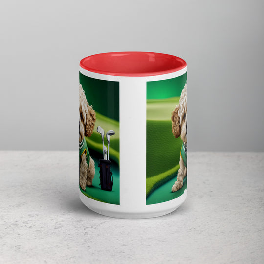 Maltipoo Golfer- Mug with Color Inside v7