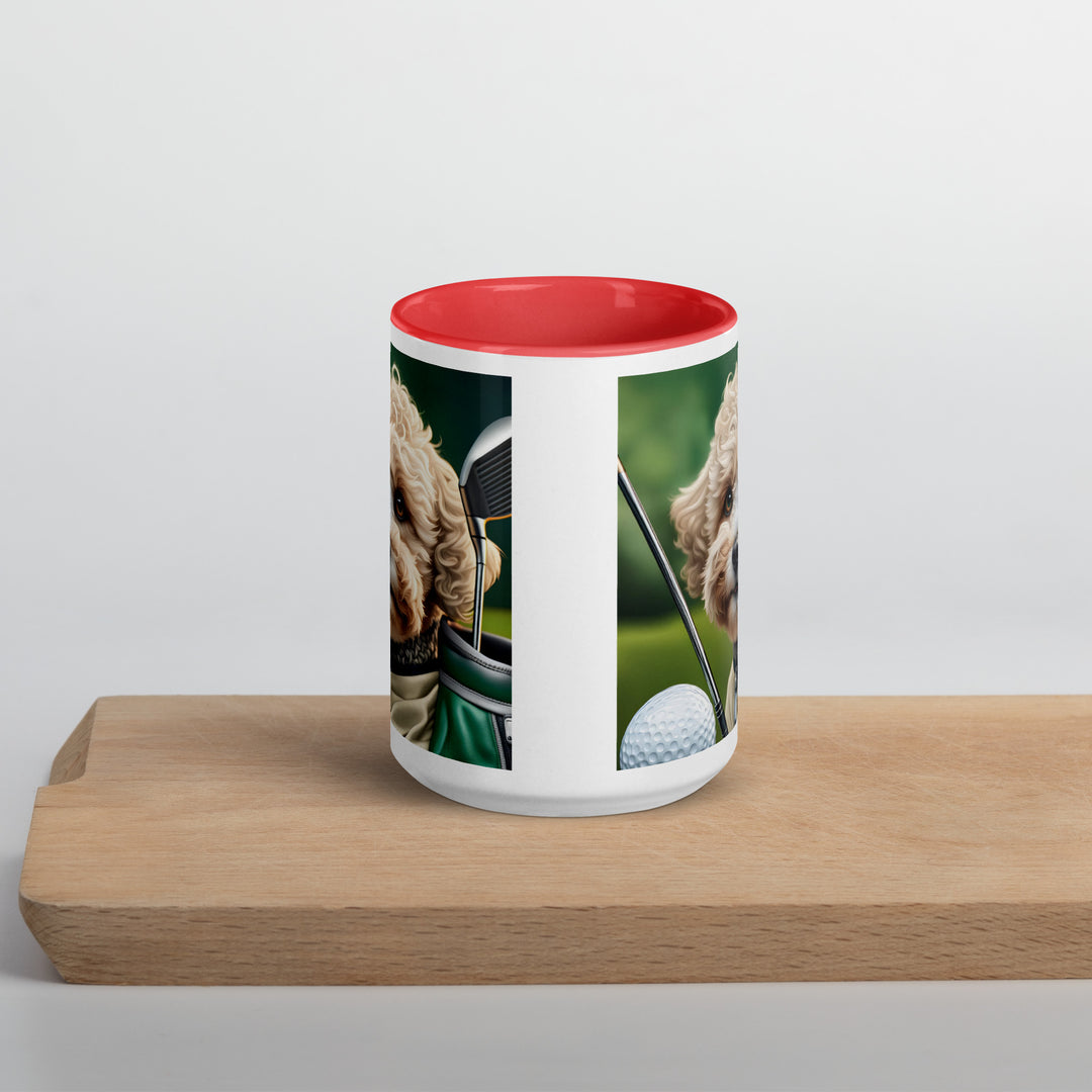 Maltipoo Golfer- Mug with Color Inside v8