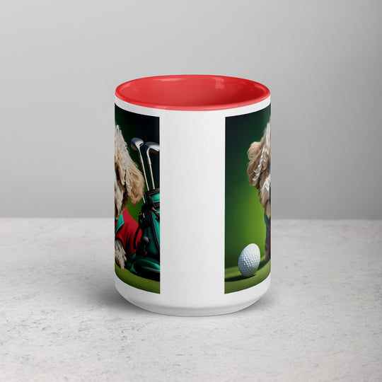 Maltipoo Golfer- Mug with Color Inside v9