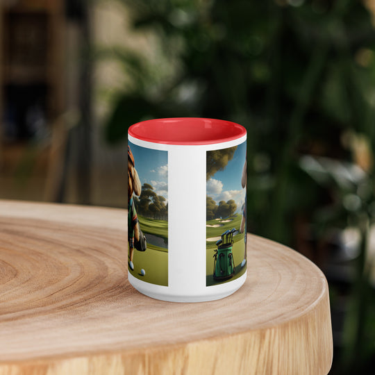 Pekapoo Golfer- Mug with Color Inside v2