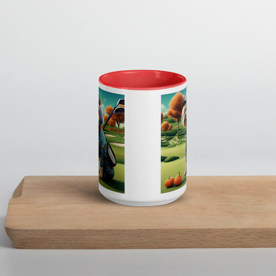 Pekapoo Golfer- Mug with Color Inside v8