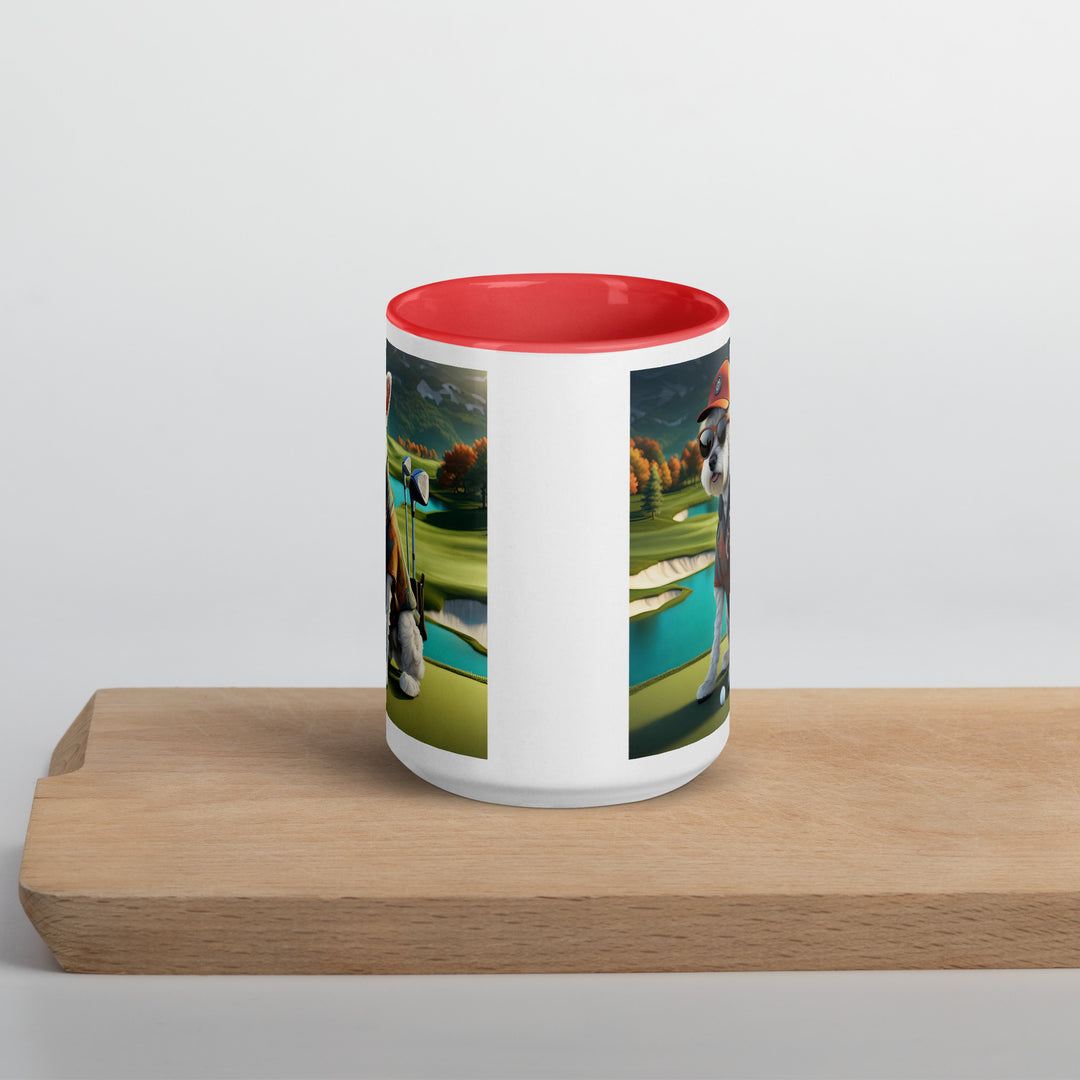 Pekapoo Golfer- Mug with Color Inside v13